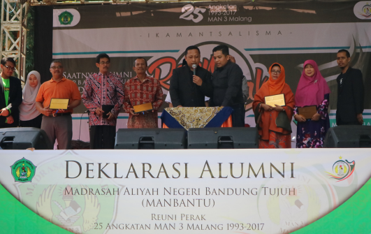 Puncak Reuni MAN 3 Malang, Alumni Deklarasikan Ikatan Alumni MAN BANTU